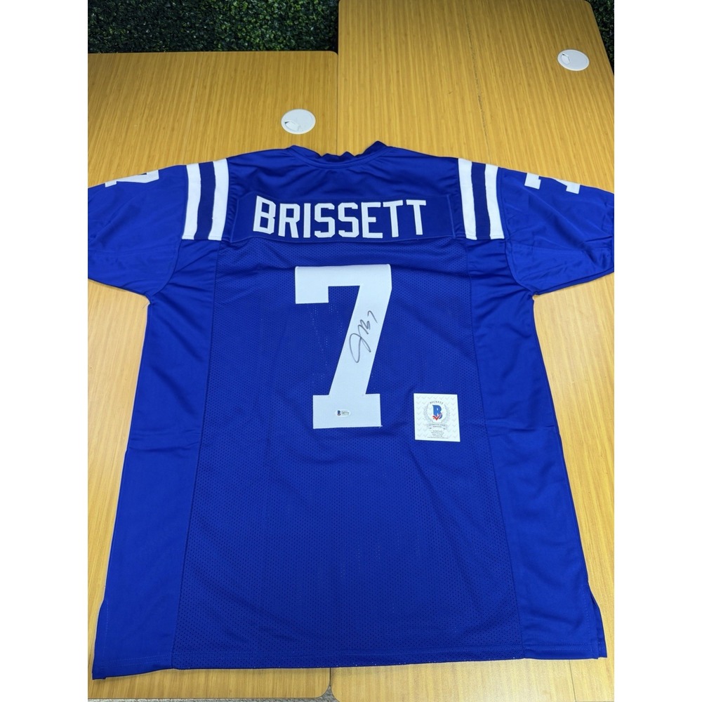 Jacoby Brissett Colts Signed Auto XL Blue Colts Jersey Beckett Witnessed COA